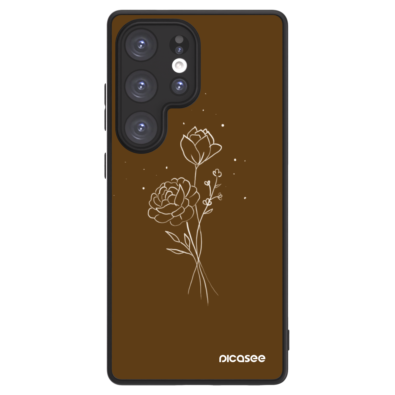 Picasee ULTIMATE CASE PowerShare Samsung Galaxy S25 Ultra 5G - készülékre - Brown flowers