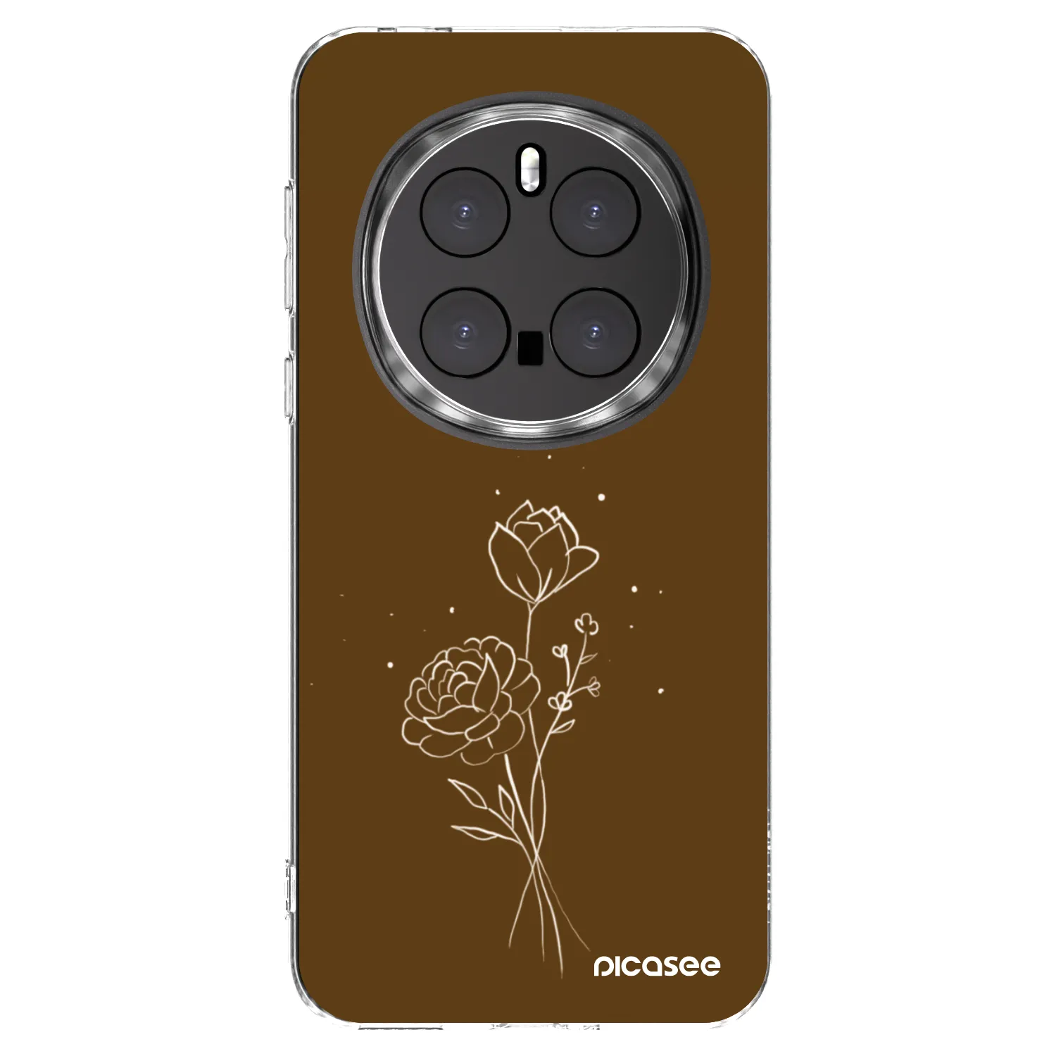 Picasee átlátszó szilikon tok az alábbi mobiltelefonokra Honor Magic7 Pro 5G - Brown flowers