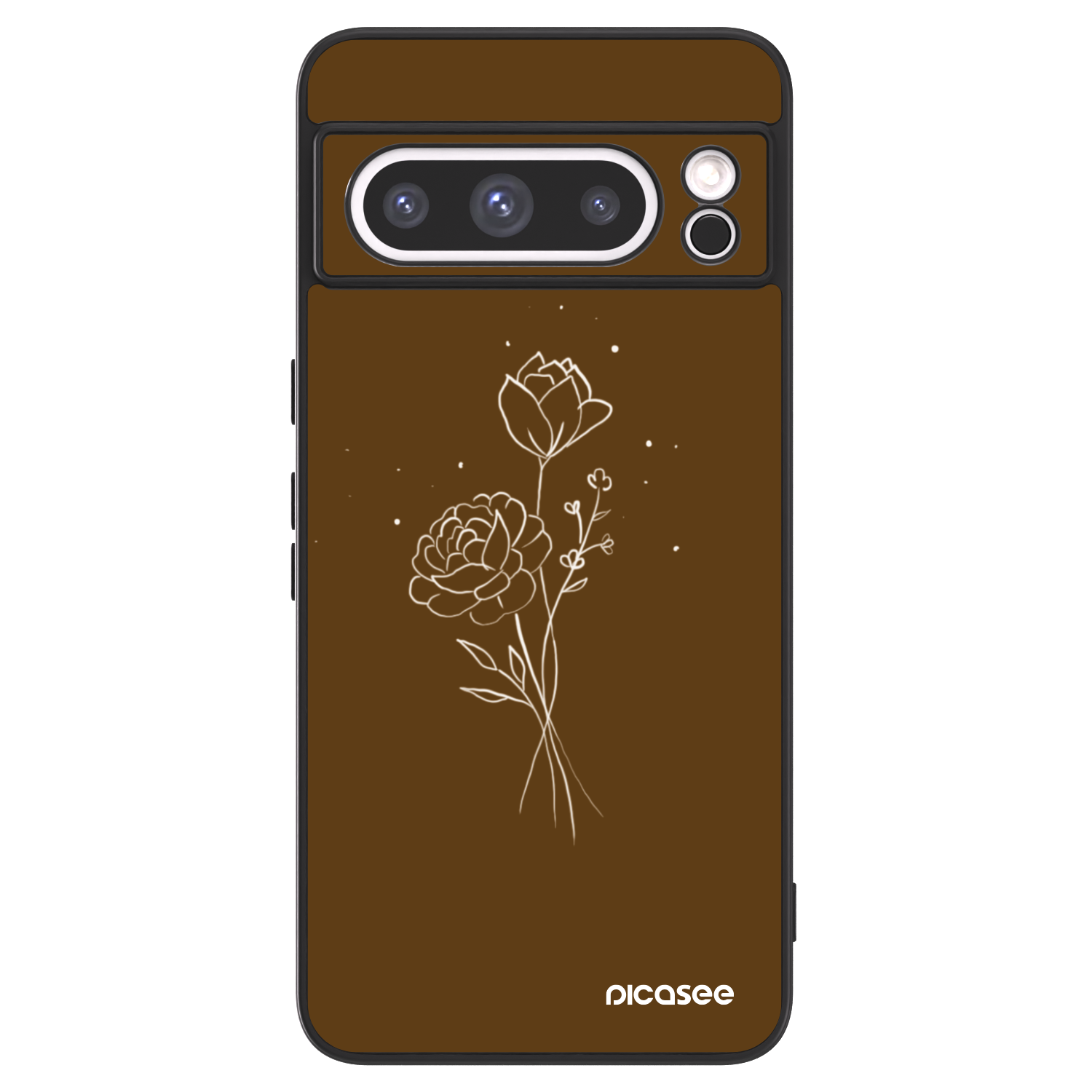 Picasee ULTIMATE CASE Google Pixel 8 Pro - készülékre - Brown flowers