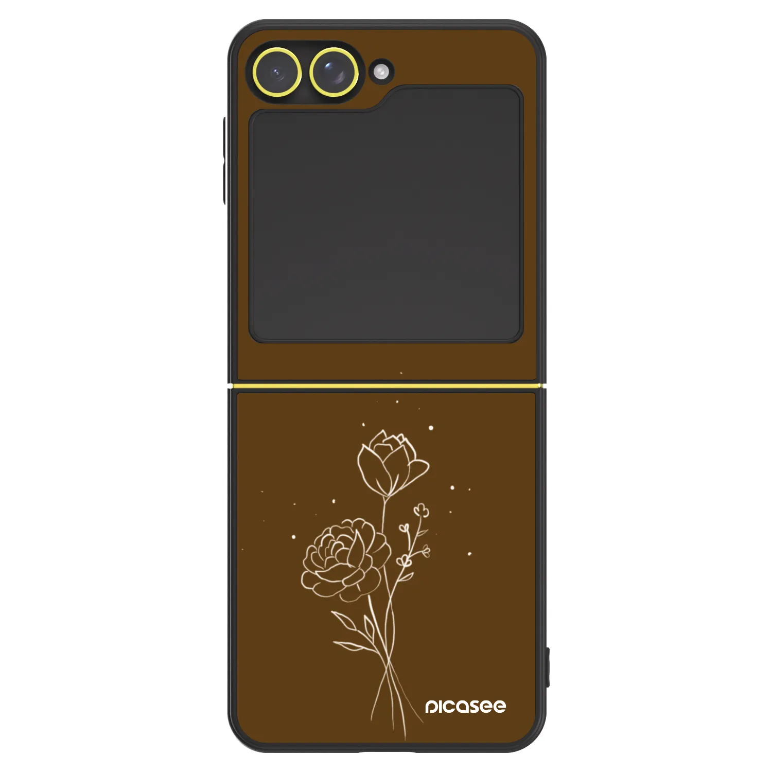 Picasee ULTIMATE CASE Samsung Galaxy Z Flip6 5G - készülékre - Brown flowers