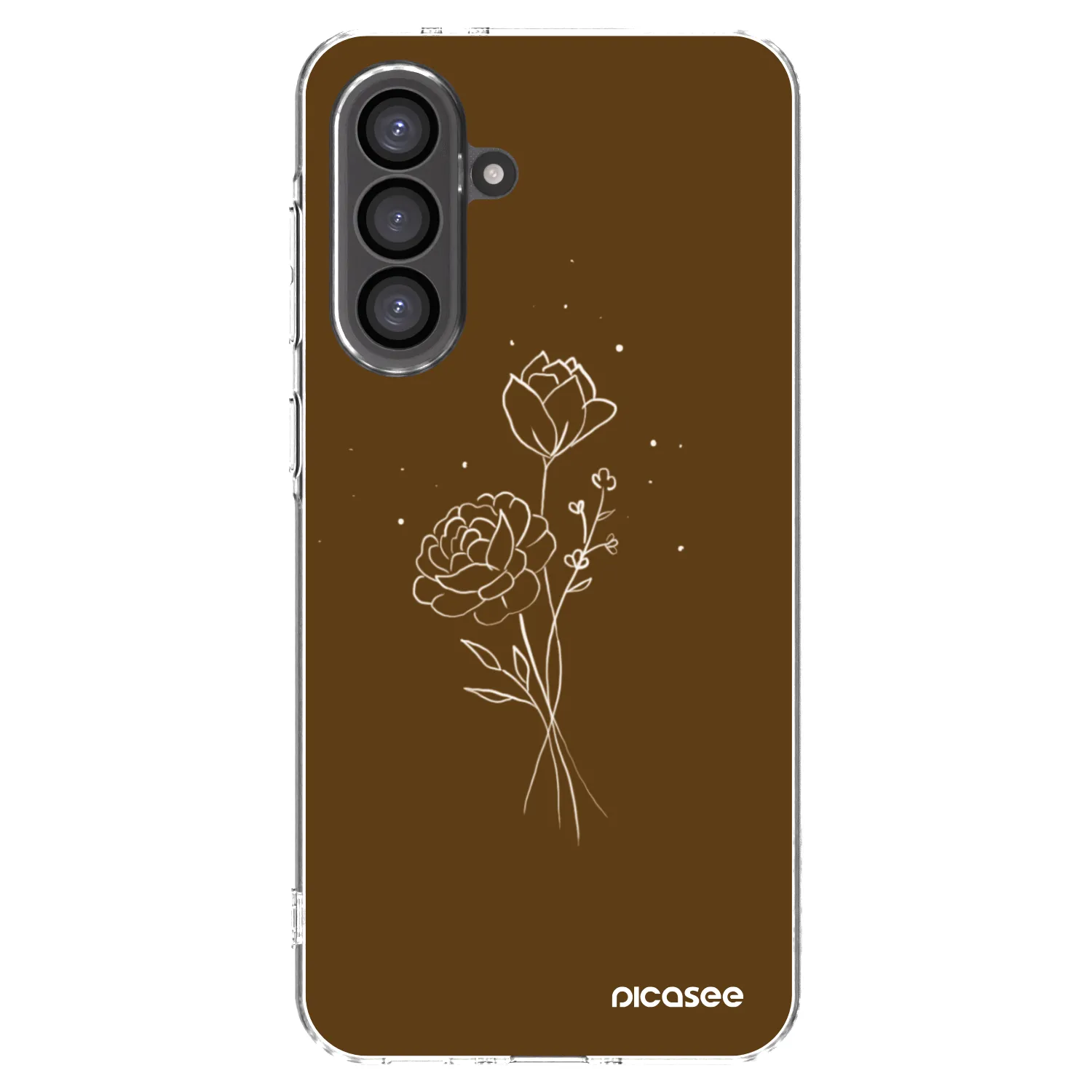 Picasee átlátszó szilikon tok az alábbi mobiltelefonokra Samsung Galaxy A56 5G A566B - Brown flowers