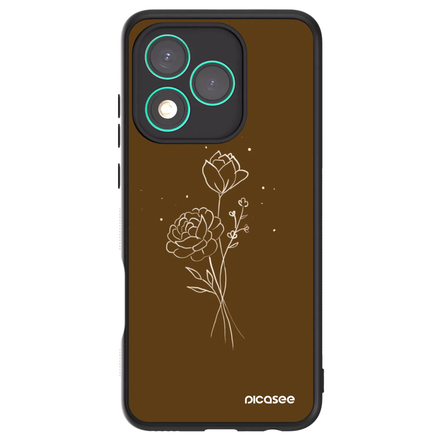 Picasee ULTIMATE CASE Honor 400 Lite 5G - készülékre - Brown flowers