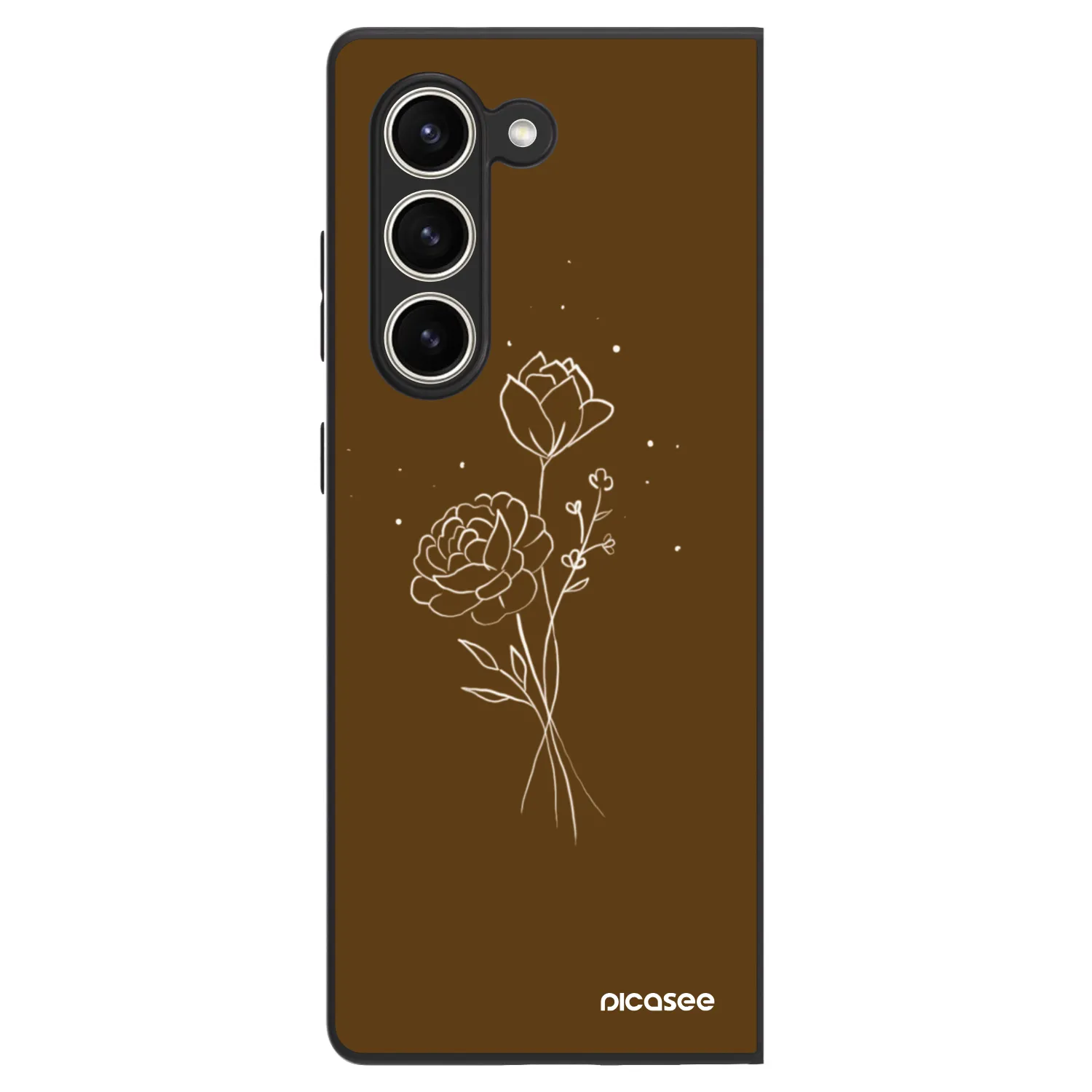 Picasee ULTIMATE CASE Samsung Galaxy Z Fold5 5G - készülékre - Brown flowers