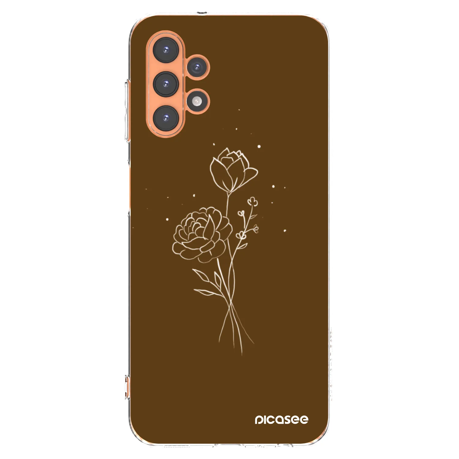 Picasee átlátszó szilikon tok az alábbi mobiltelefonokra Samsung Galaxy A13 5G - Brown flowers