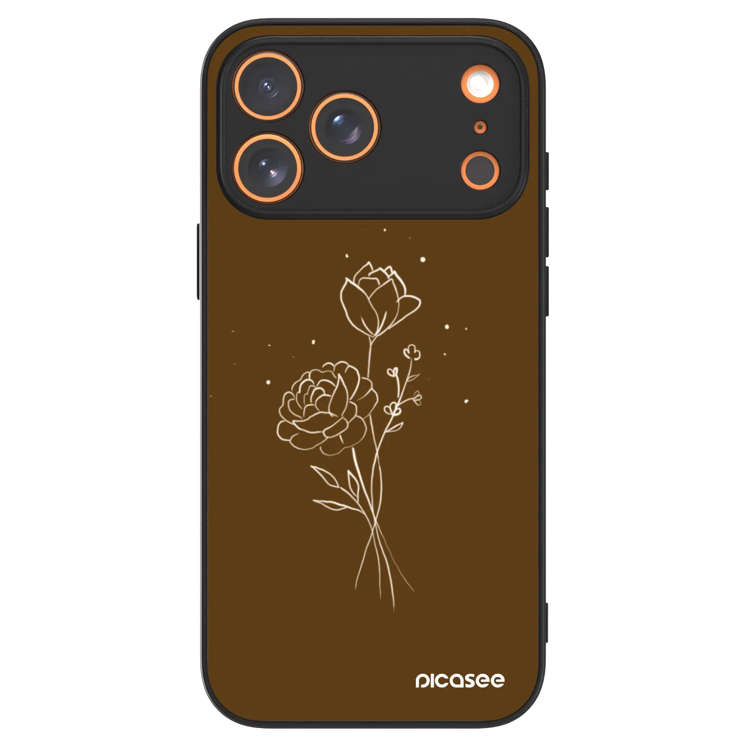 Picasee ULTIMATE CASE MagSafe Apple iPhone 17 Pro Max - készülékre - Brown flowers