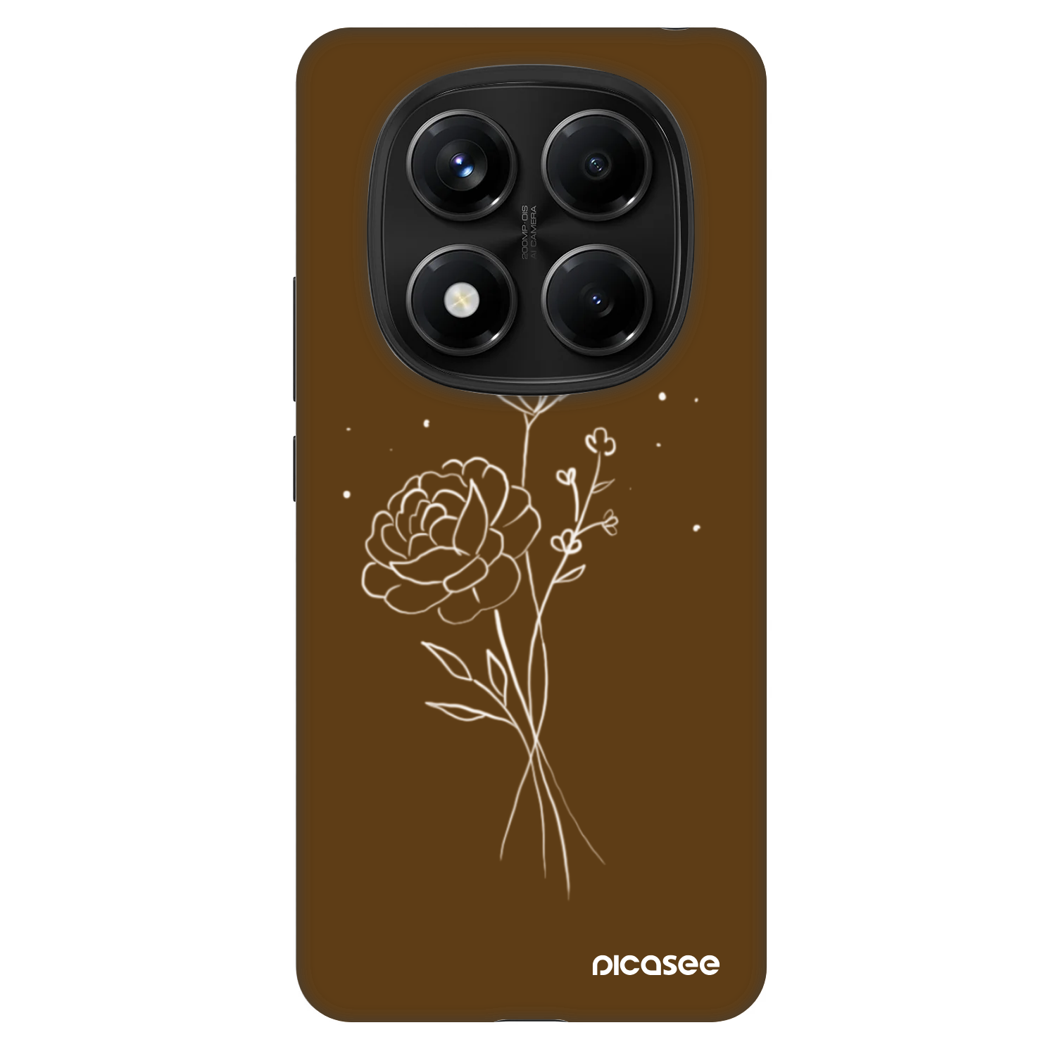 Picasee Fashion Case Xiaomi Redmi Note 14 Pro 5G - Brown flowers