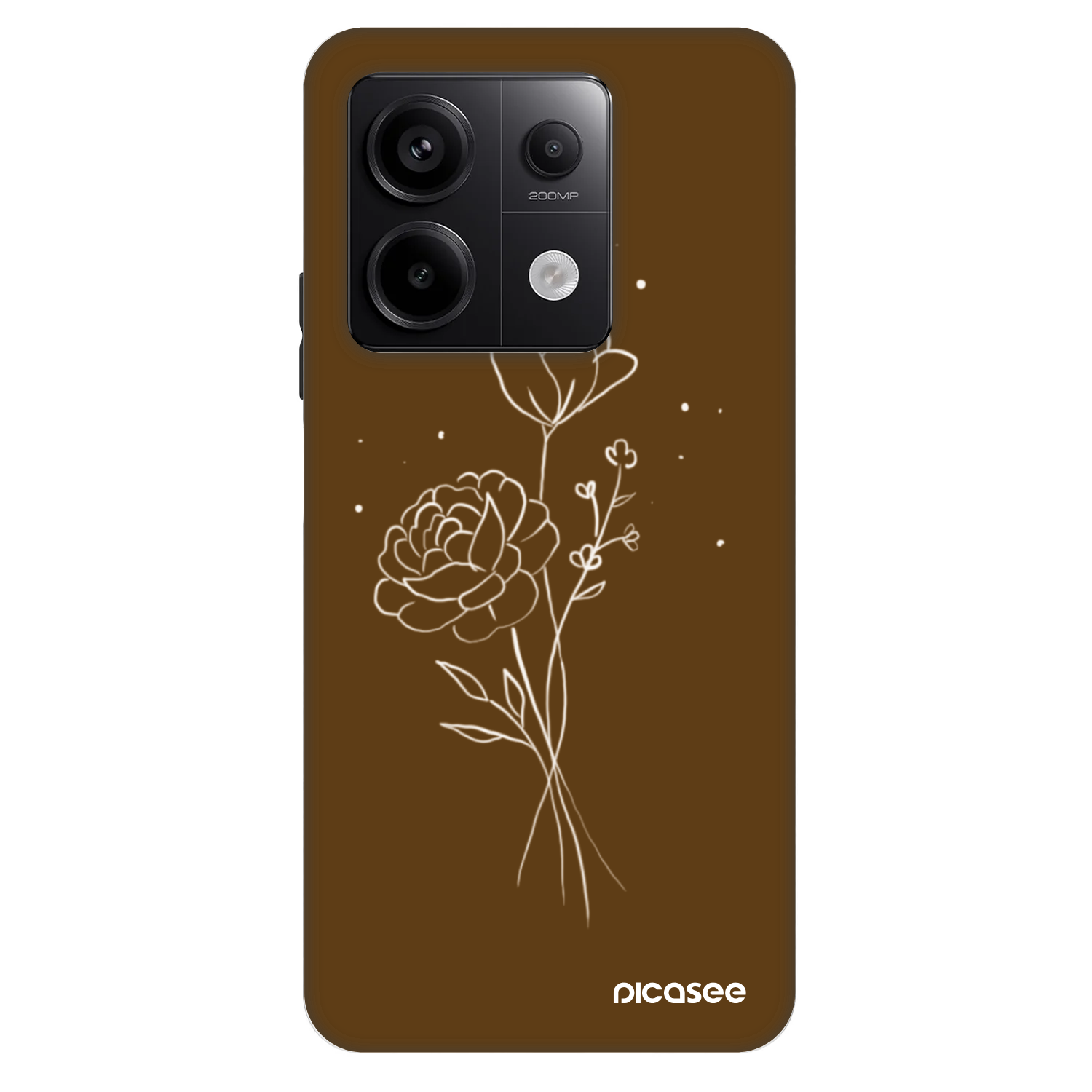 Picasee Fashion Case Xiaomi Redmi Note 13 Pro 5G - Brown flowers