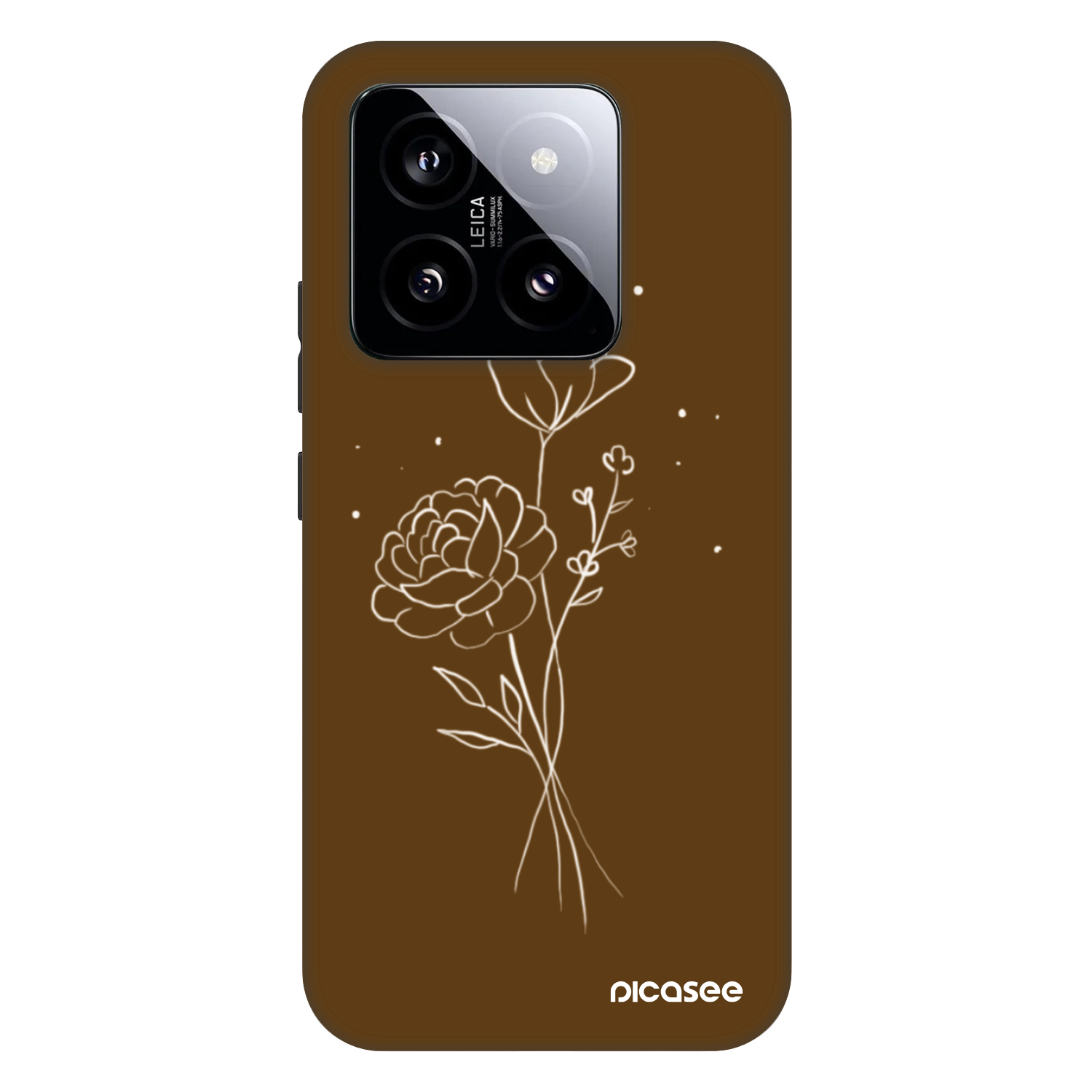 Picasee Fashion Case Xiaomi 14 - Brown flowers