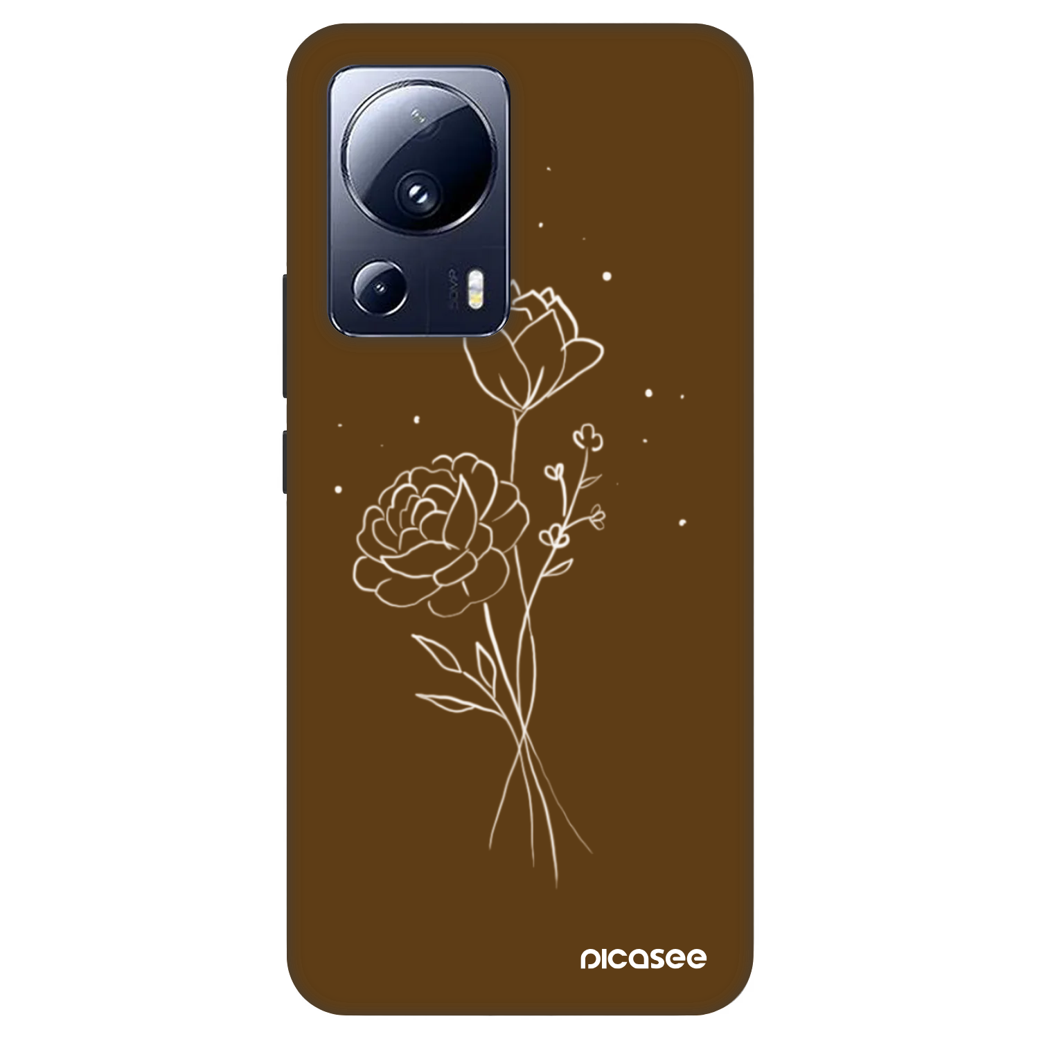 Picasee Fashion Case Xiaomi 13 Lite - Brown flowers