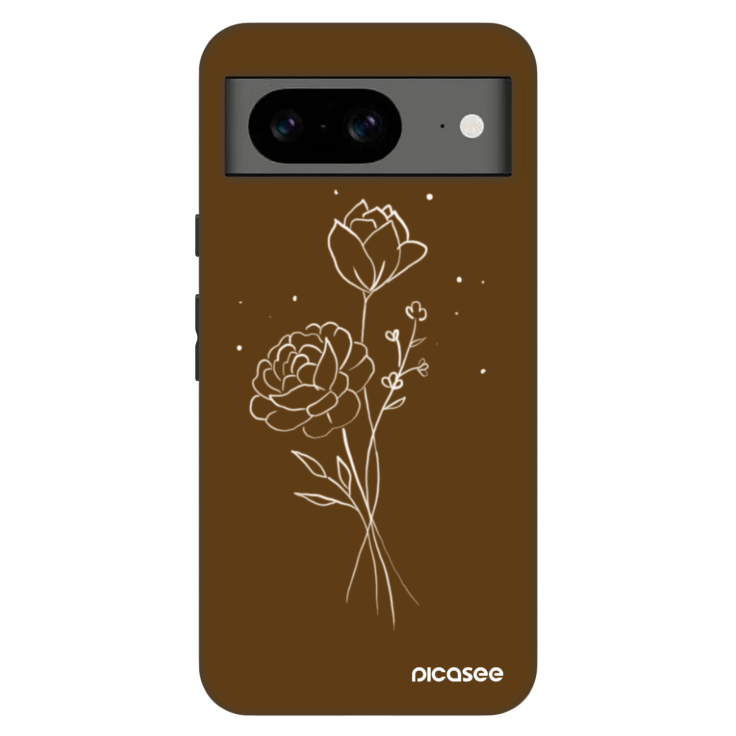 Picasee Fashion Case Google Pixel 8 Pro - Brown flowers
