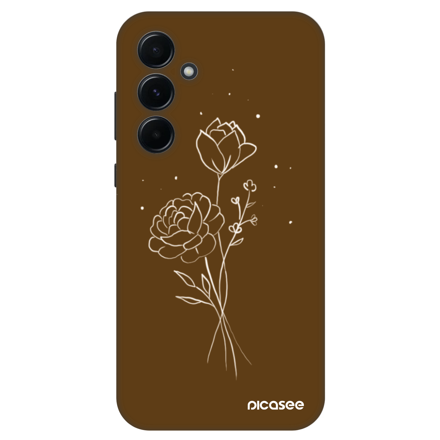 Picasee Fashion Case Samsung Galaxy A55 5G A556B - Brown flowers