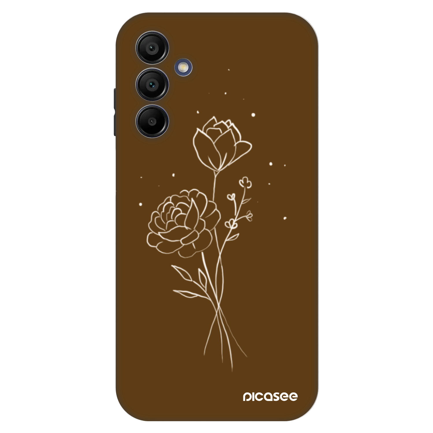 Picasee Fashion Case Samsung Galaxy A15 A156B 5G - Brown flowers