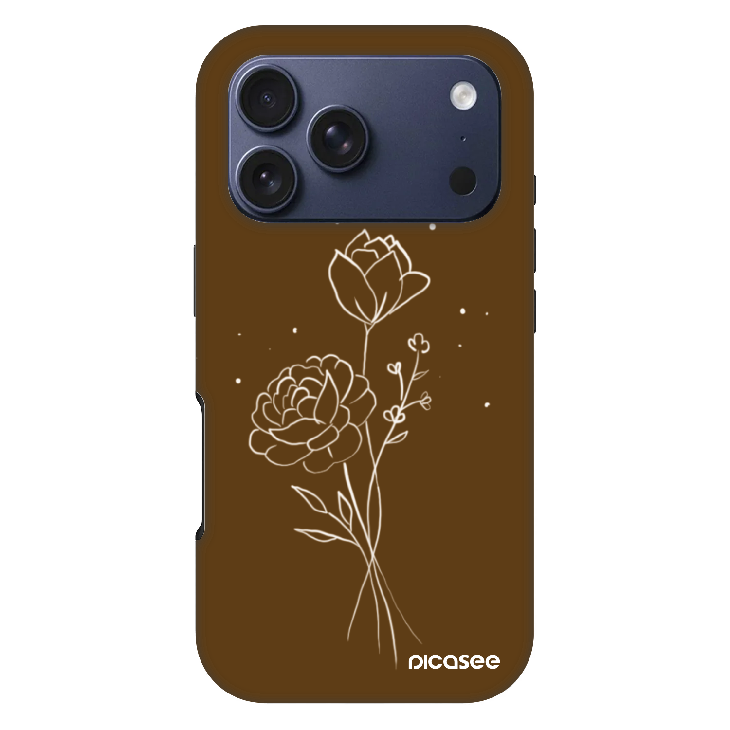 Picasee Fashion Case MagSafe Apple iPhone 17 Pro - Brown flowers