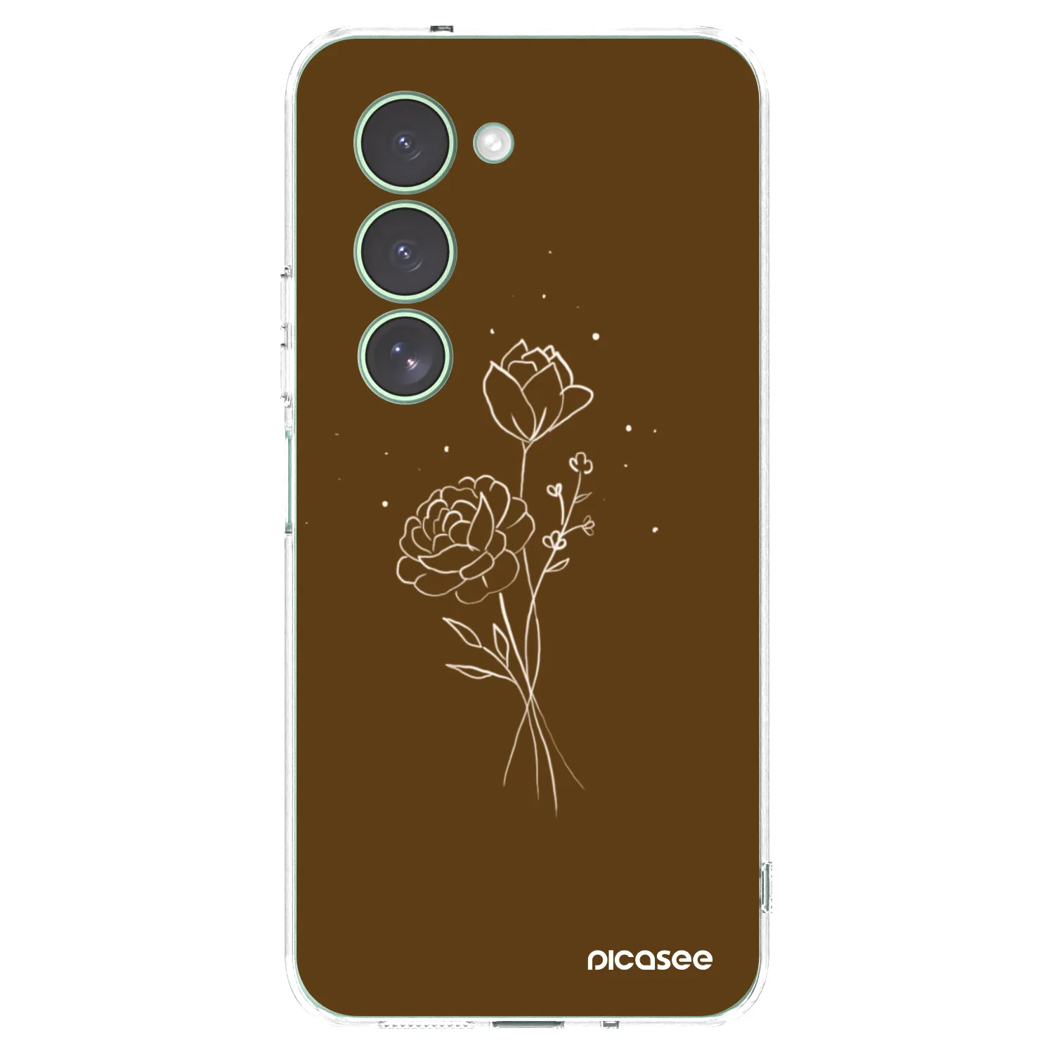 Picasee átlátszó szilikon tok az alábbi mobiltelefonokra Xiaomi Redmi 15 5G - Brown flowers