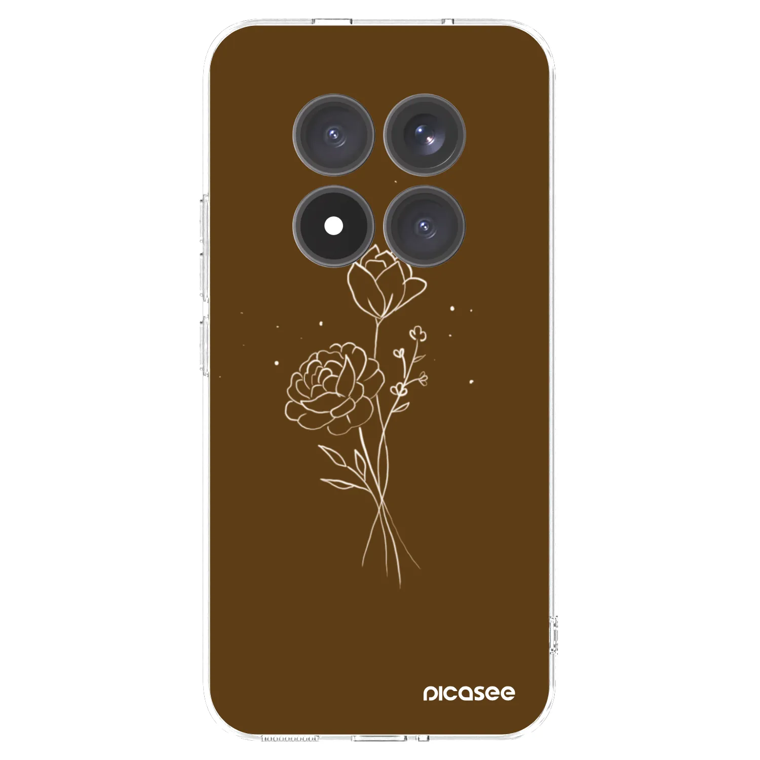 Picasee átlátszó szilikon tok az alábbi mobiltelefonokra Xiaomi Redmi Note 15 Pro+ - Brown flowers