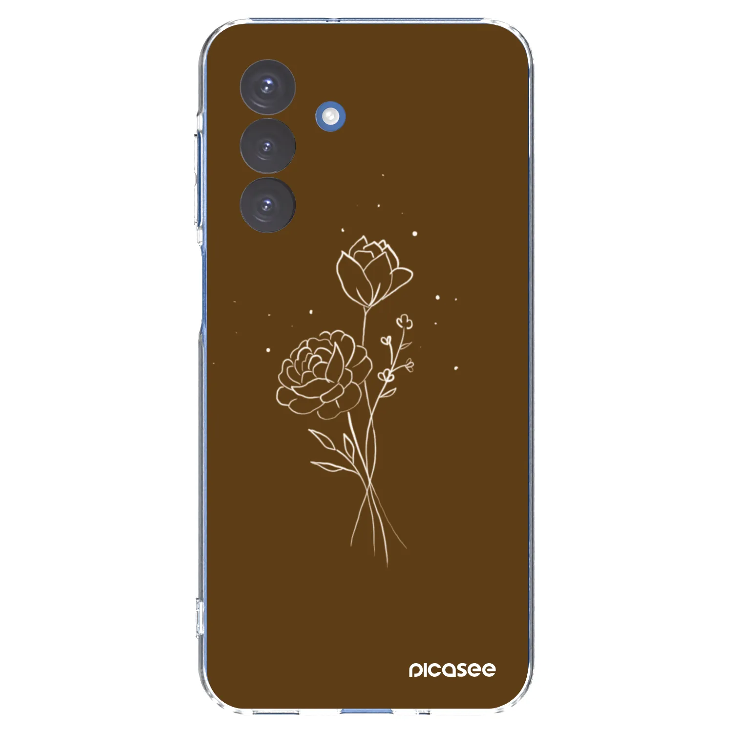 Picasee átlátszó szilikon tok az alábbi mobiltelefonokra Samsung Galaxy A17 5G - Brown flowers