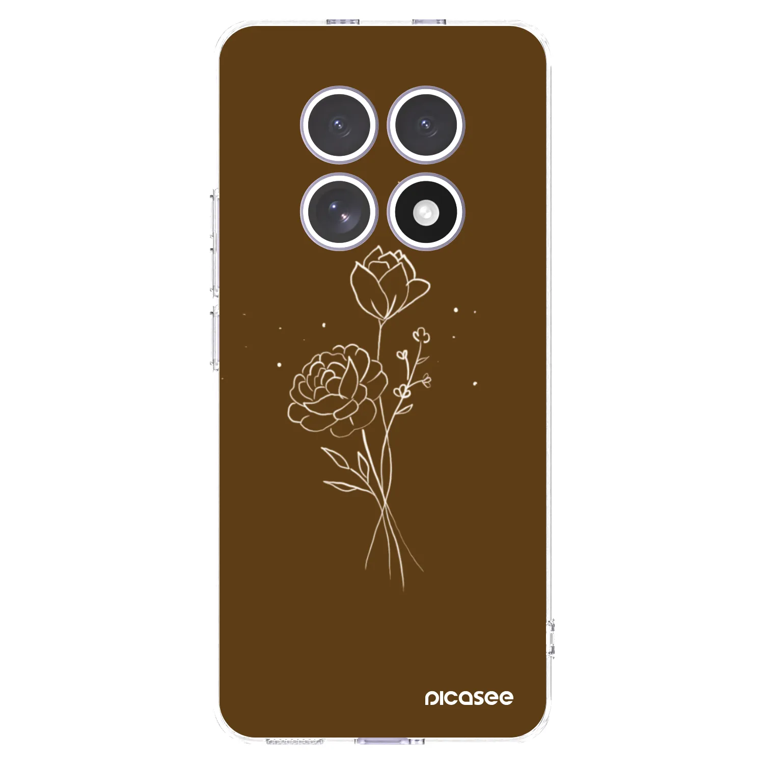 Picasee átlátszó szilikon tok az alábbi mobiltelefonokra Xiaomi Redmi Note 15 - Brown flowers