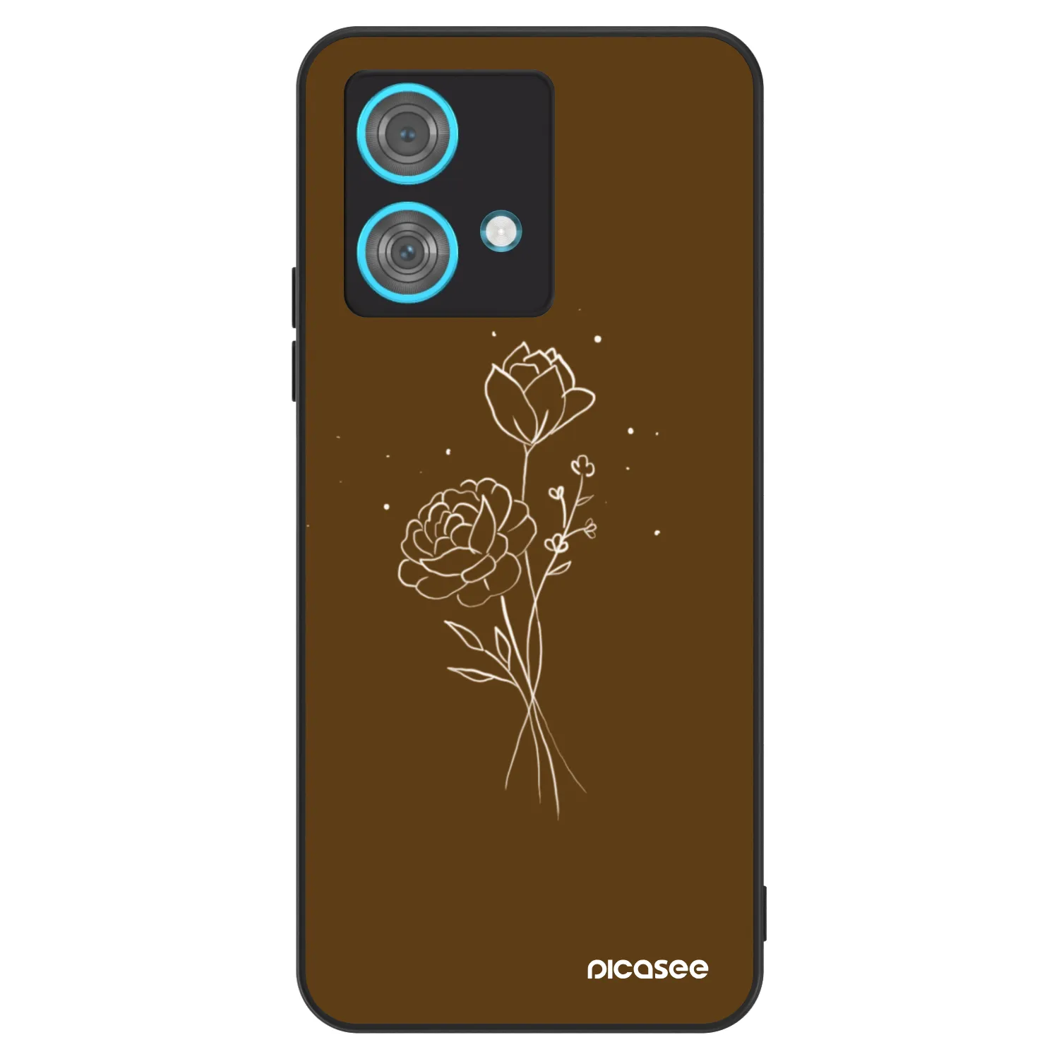 Picasee ULTIMATE CASE Motorola Edge 40 Neo - készülékre - Brown flowers