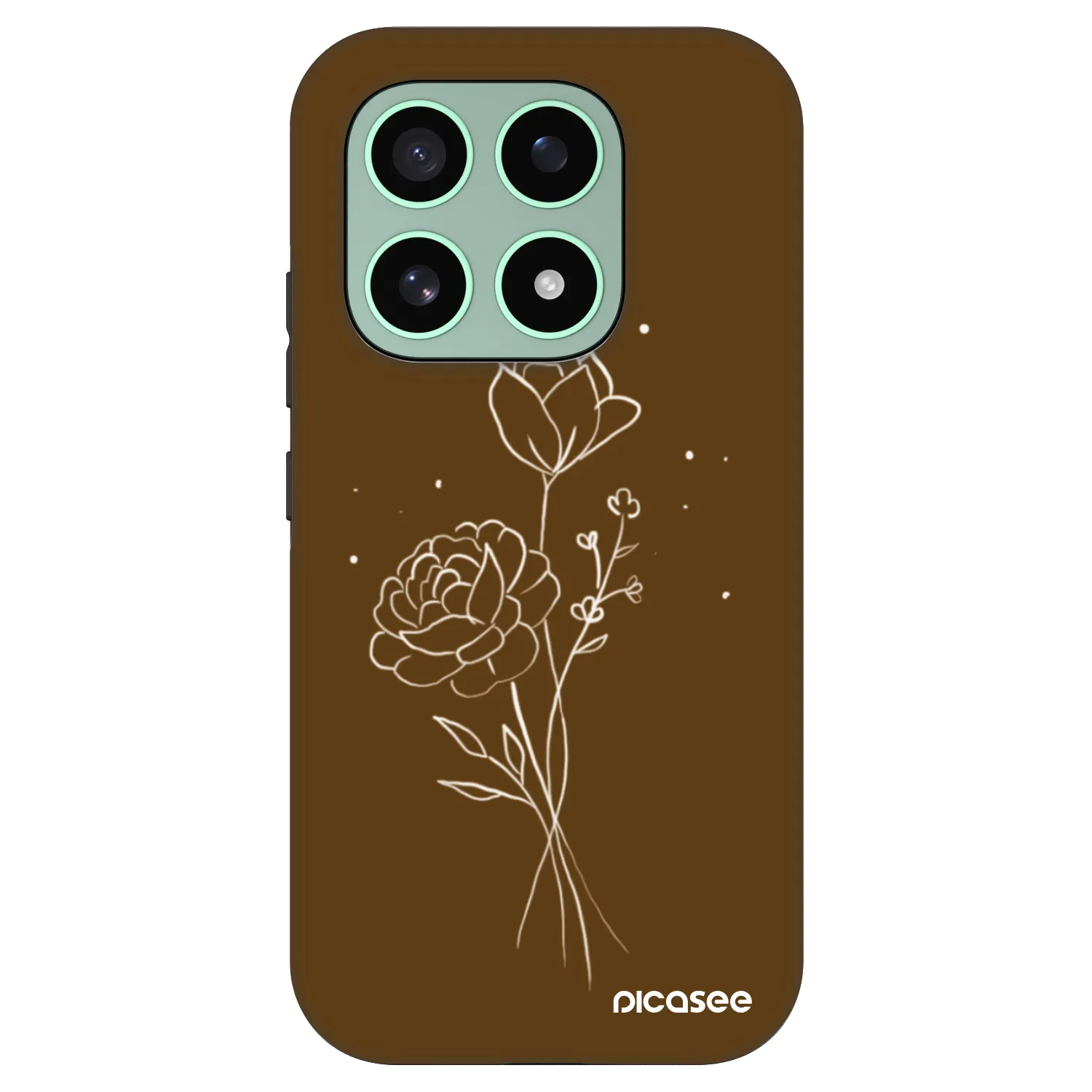 Picasee Fashion Case Xiaomi 17 - Brown flowers