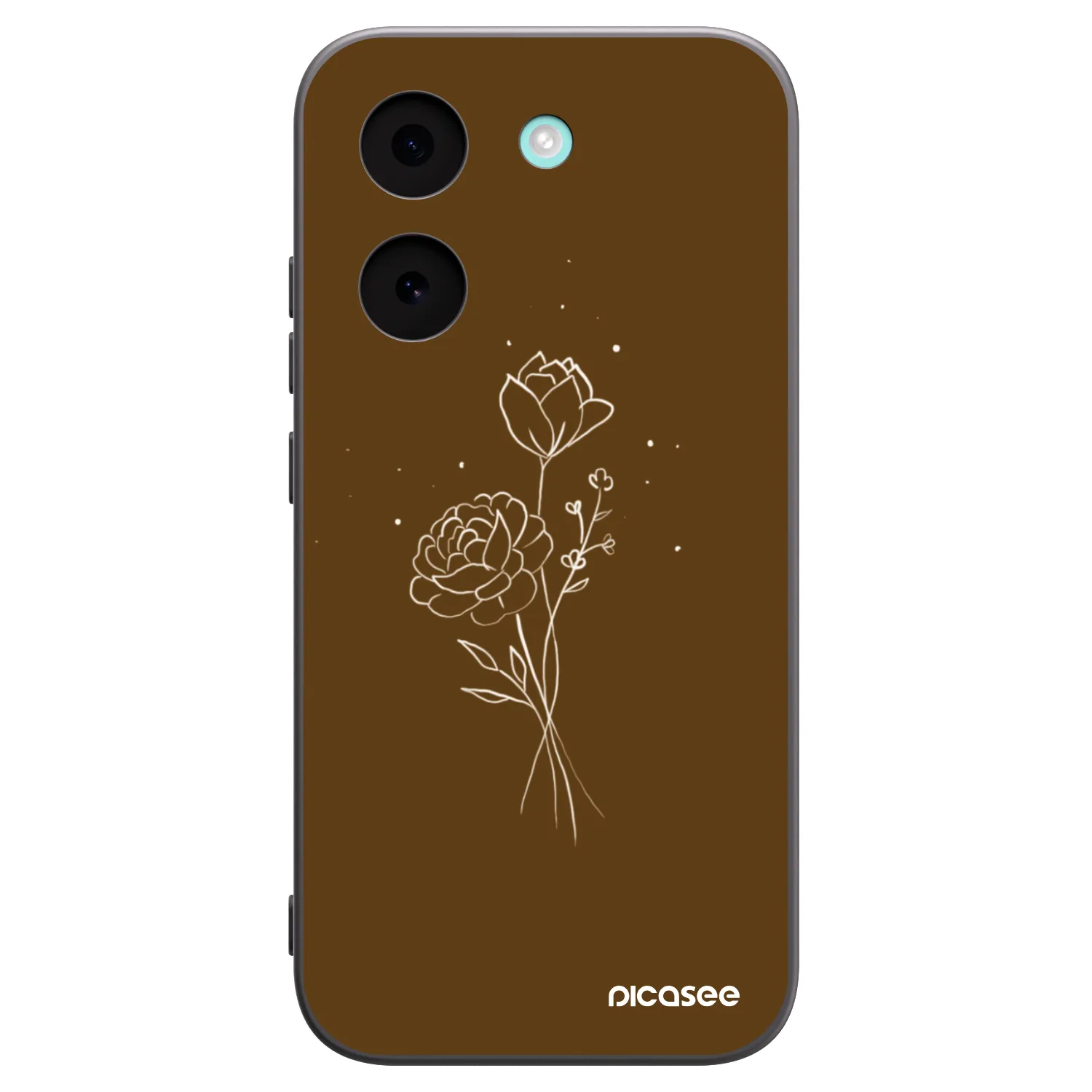 Picasee fekete szilikon tok az alábbi mobiltelefonokra Xiaomi Poco X8 Pro - Brown flowers