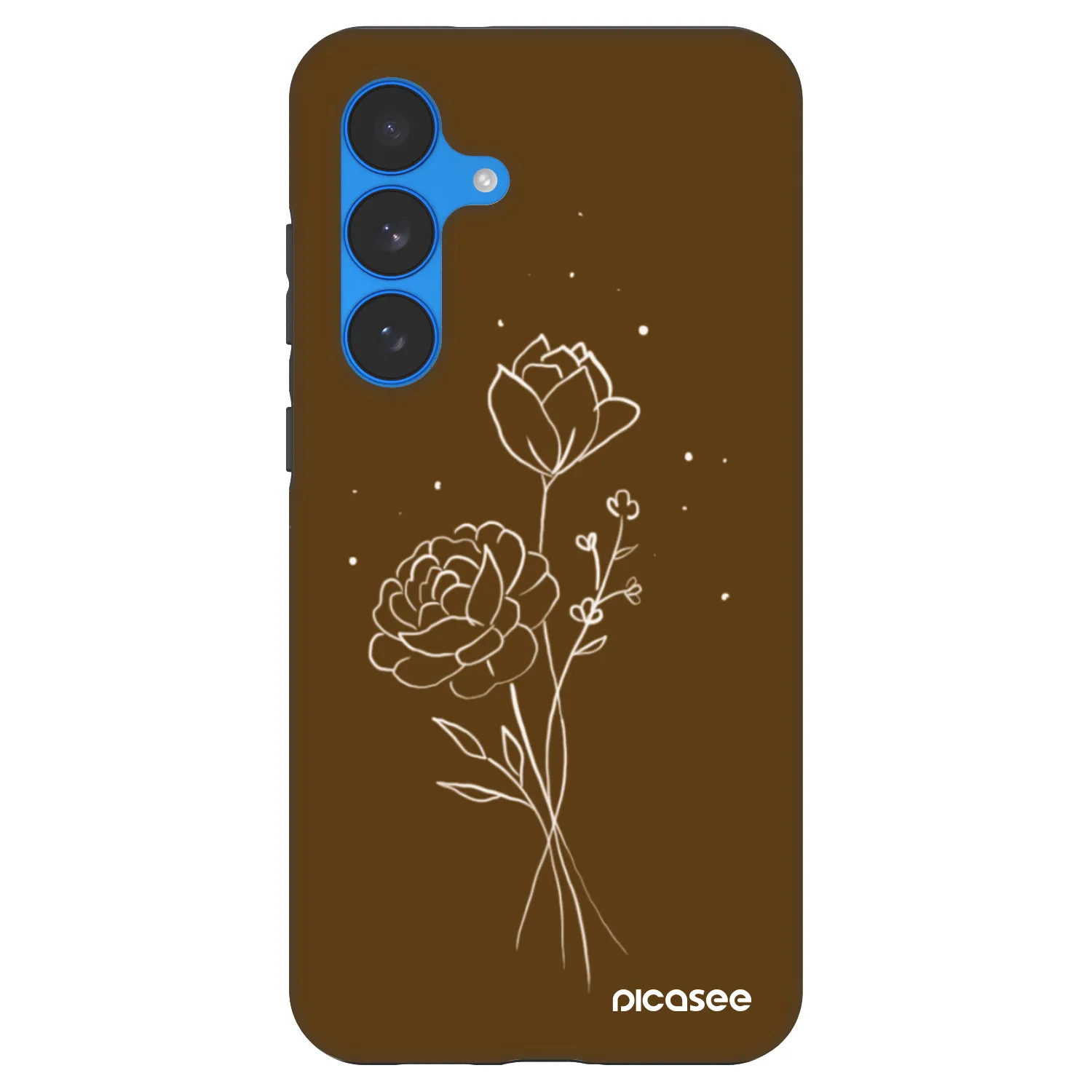 Picasee Fashion Case Samsung Galaxy S25 FE 5G - Brown flowers