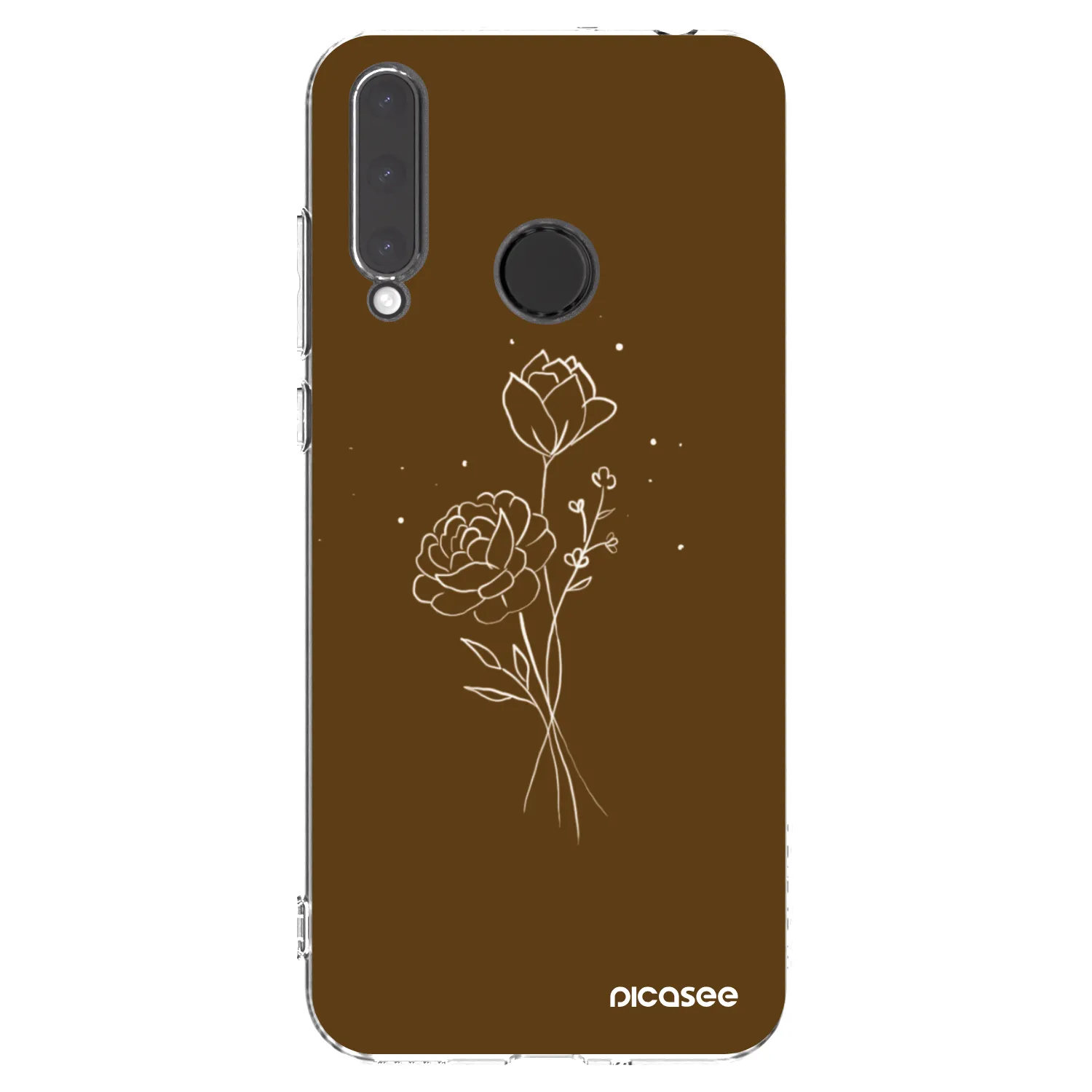 Picasee átlátszó szilikon tok az alábbi mobiltelefonokra Honor 20 Lite - Brown flowers