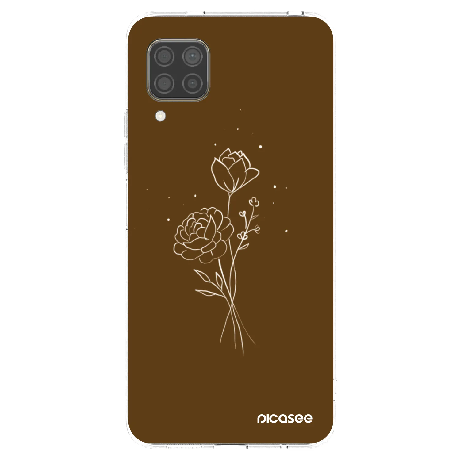 Picasee átlátszó szilikon tok az alábbi mobiltelefonokra Huawei P40 Lite - Brown flowers