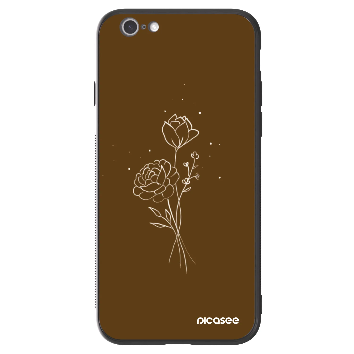 Picasee ULTIMATE CASE Apple iPhone 6/6S - készülékre - Brown flowers