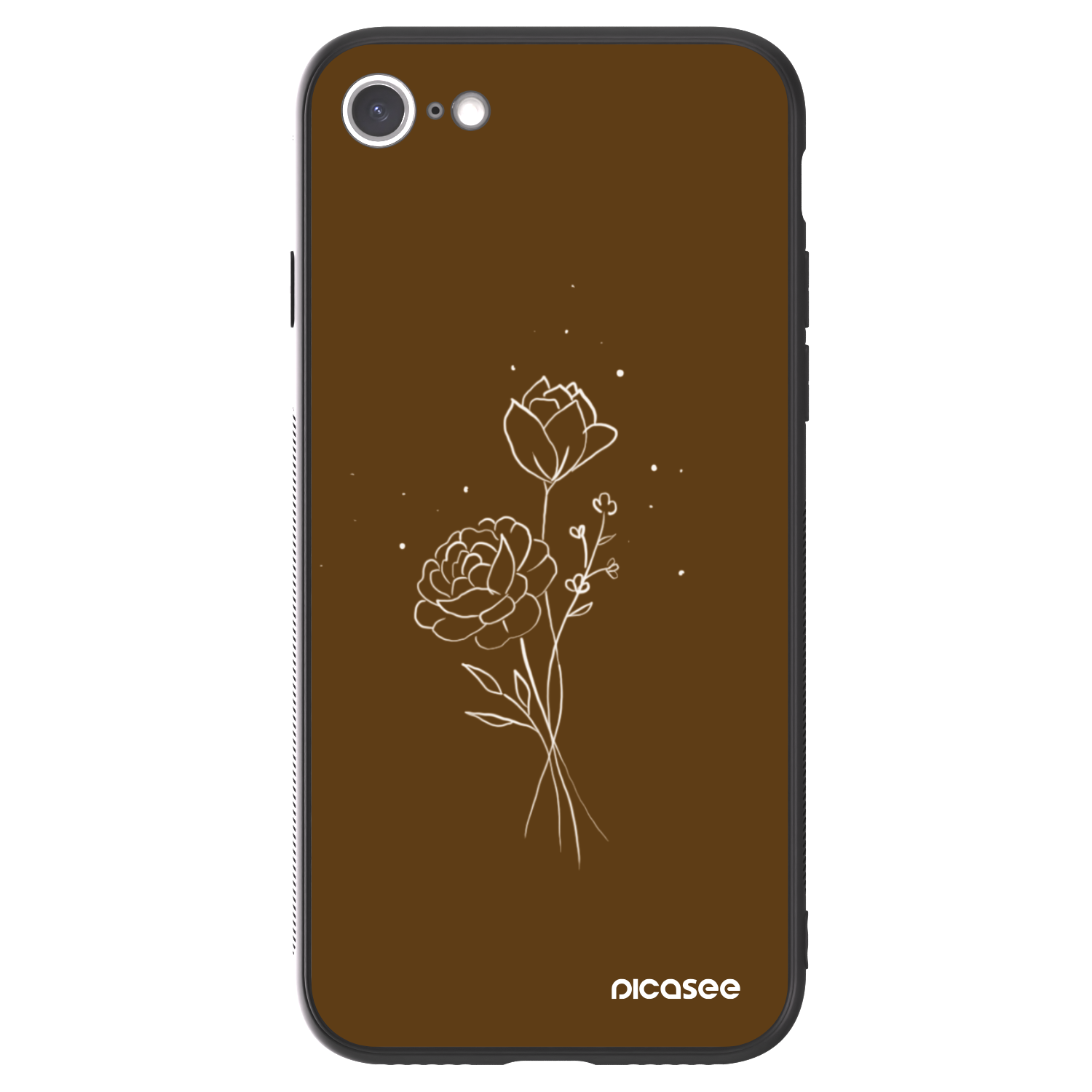 Picasee ULTIMATE CASE Apple iPhone 7 - készülékre - Brown flowers