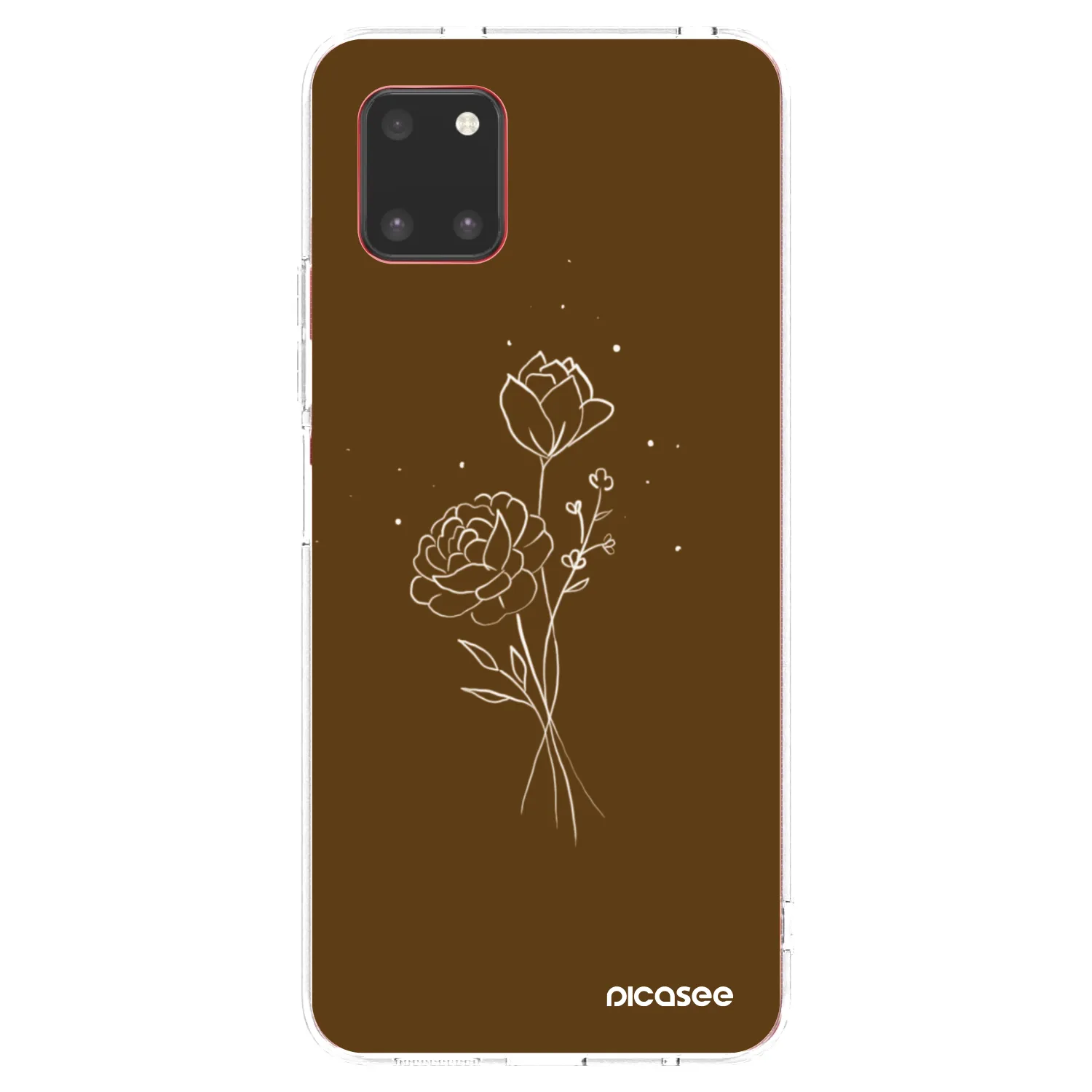 Picasee átlátszó szilikon tok az alábbi mobiltelefonokra Samsung Galaxy Note 10 Lite N770F - Brown flowers
