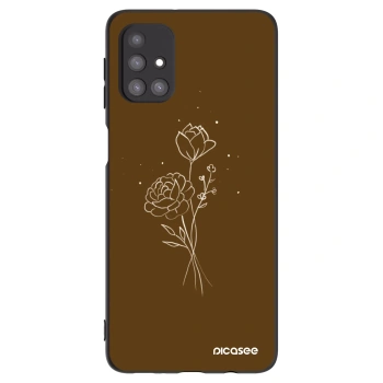 Tok az alábbi mobiltelefonokra Samsung Galaxy M31s - Brown flowers