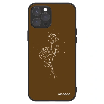 Picasee ULTIMATE CASE Apple iPhone 12 Pro Max - készülékre - Brown flowers