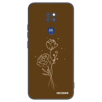 Tok az alábbi mobiltelefonokra Motorola Moto G9 Play - Brown flowers