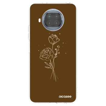 Picasee átlátszó szilikon tok az alábbi mobiltelefonokra Xiaomi Mi 10T Lite - Brown flowers
