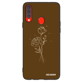 Tok az alábbi mobiltelefonokra Samsung Galaxy A20s - Brown flowers