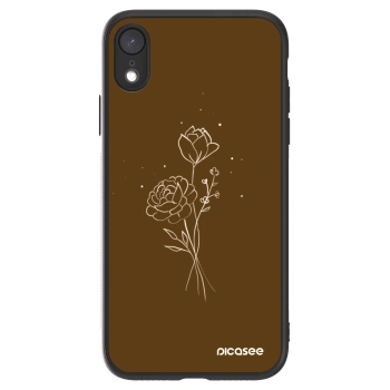 Picasee ULTIMATE CASE Apple iPhone XR - készülékre - Brown flowers