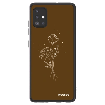 Picasee ULTIMATE CASE Samsung Galaxy A51 A515F - készülékre - Brown flowers