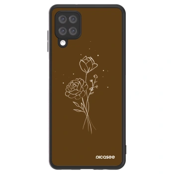 Picasee ULTIMATE CASE Samsung Galaxy A12 A125F - készülékre - Brown flowers