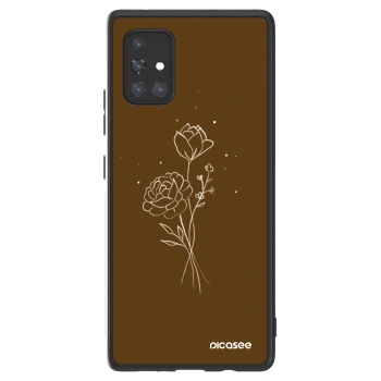 Picasee ULTIMATE CASE Samsung Galaxy A71 A715F - készülékre - Brown flowers