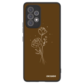 Picasee ULTIMATE CASE Samsung Galaxy A52 5G A525F - készülékre - Brown flowers