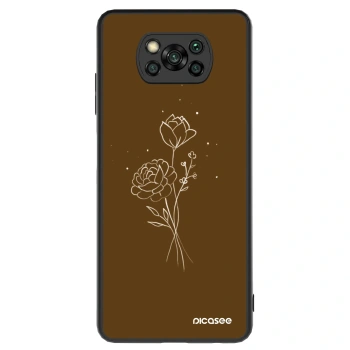 Szilikon tok erre a típusra Xiaomi Poco X3 - Brown flowers