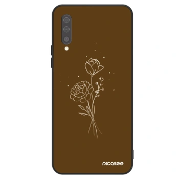 Szilikon tok erre a típusra Samsung Galaxy A50 A505F - Brown flowers