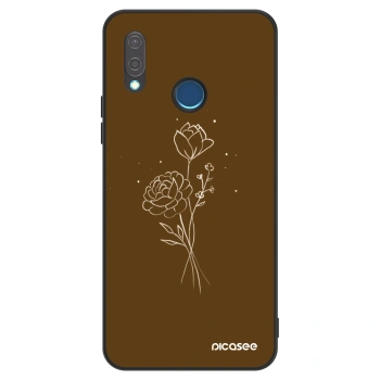 Szilikon tok erre a típusra Huawei P20 Lite - Brown flowers