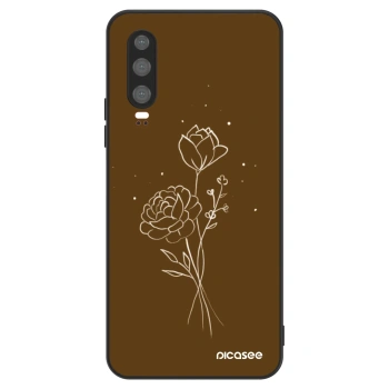 Szilikon tok erre a típusra Huawei P30 - Brown flowers