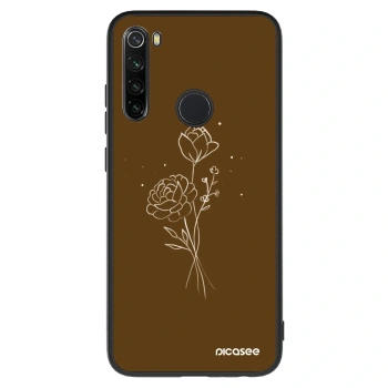 Szilikon tok erre a típusra Xiaomi Redmi Note 8 - Brown flowers