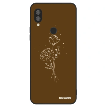Szilikon tok erre a típusra Xiaomi Redmi 7 - Brown flowers