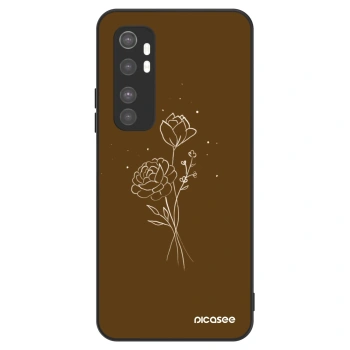 Szilikon tok erre a típusra Xiaomi Mi Note 10 Lite - Brown flowers