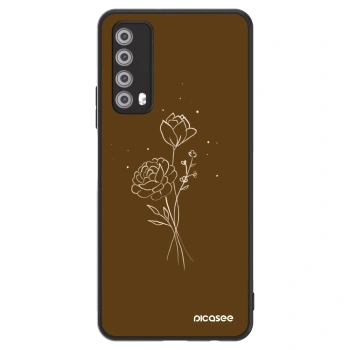 Szilikon tok erre a típusra Huawei P Smart 2021 - Brown flowers