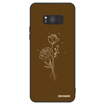 Szilikon tok erre a típusra Samsung Galaxy S8 G950F - Brown flowers