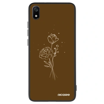 Szilikon tok erre a típusra Xiaomi Redmi 7A - Brown flowers